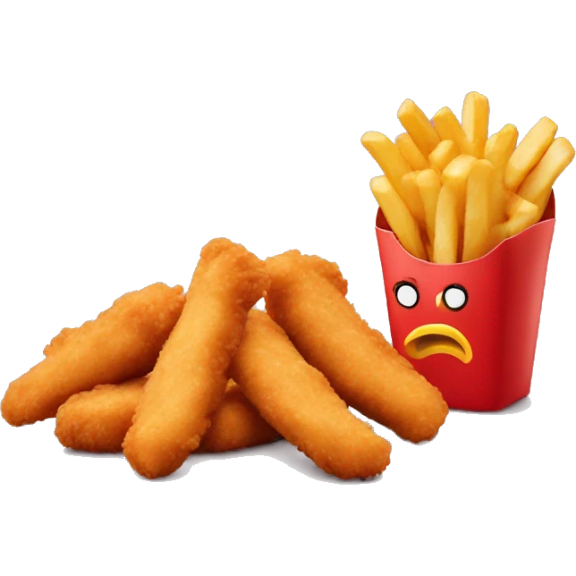 Chicken nuggets with fries  emoji