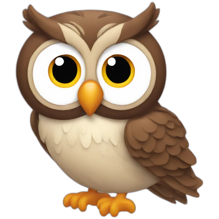 a goofy owl emoji