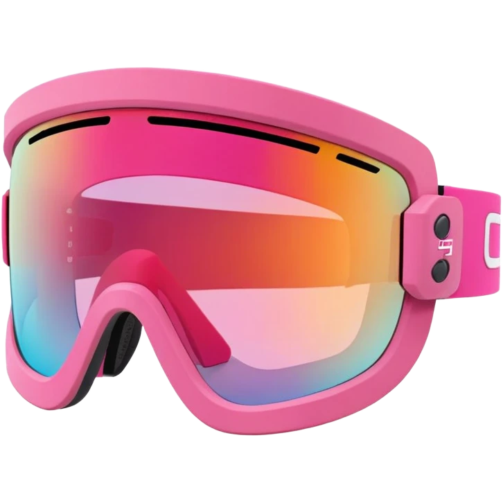sporty pink shield visor sunglasses with thick frame and interchangeable temple tips, customizable chunky design, massive build, one-piece lens with UV protection emoji
