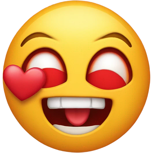 Salivating heart eyes emoji face emoji