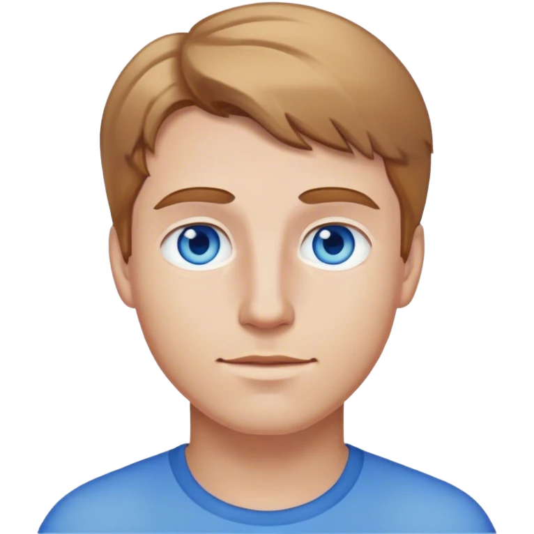 white guy light brown hair blue eyes  emoji