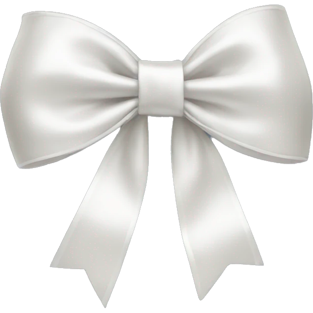 white satin bow emoji