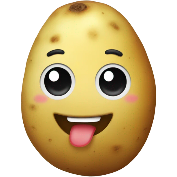 Happy potato emoji