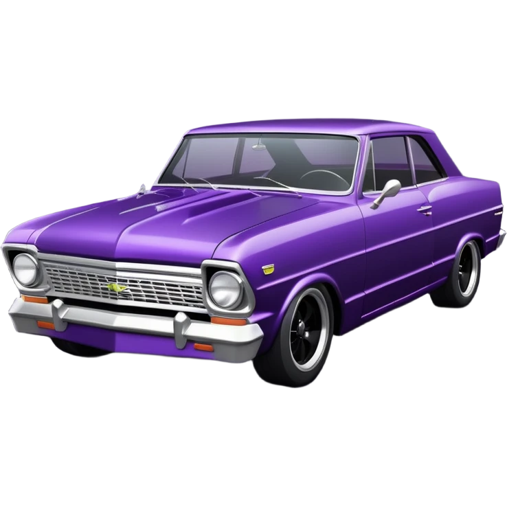 futuristic Jetson’smidnight-dark-purple stealthy black metallic 1965 Chevy Nova SS street rat rod  understated  emoji