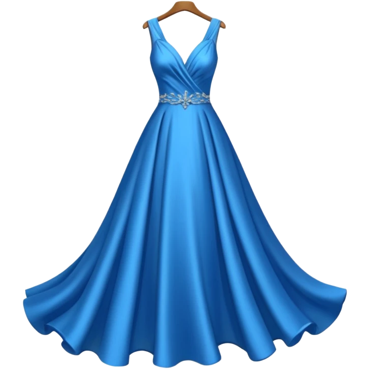 blue proms dress emoji