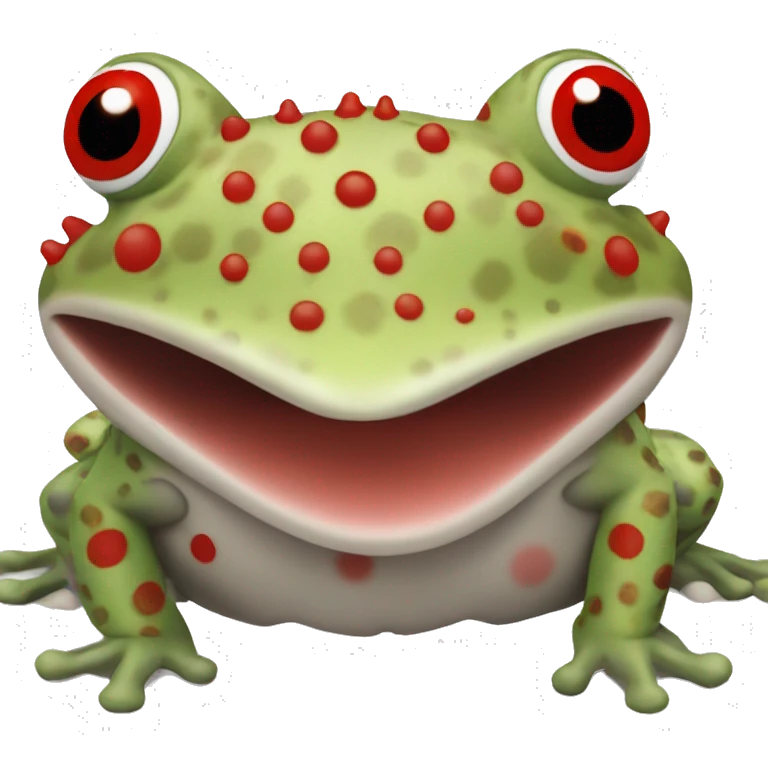 spiny skin frog with red spots emoji