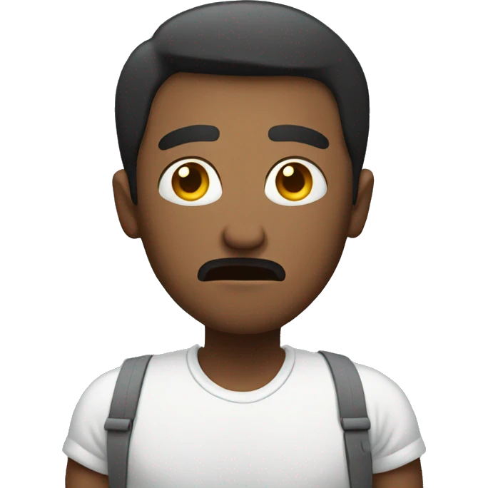 Man looking at phone confused emoji