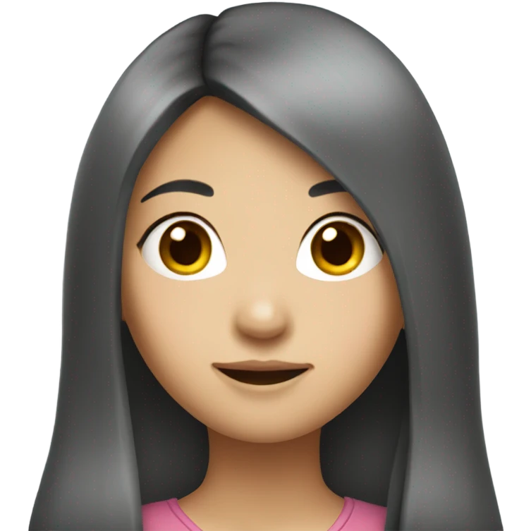 asian girl with long hair emoji