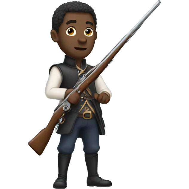 black man with musket emoji