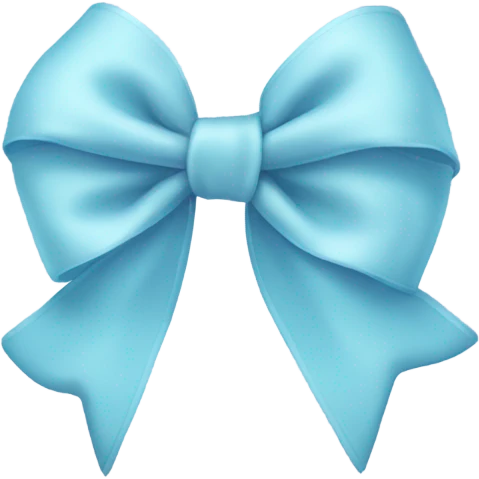 Pastel blue bow emoji