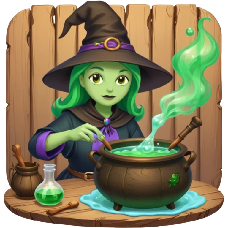 green witch cooking potion emoji