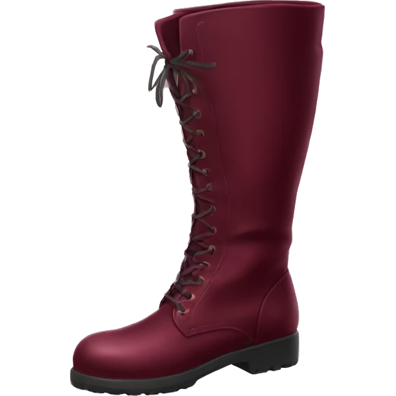 Burgundy high boots emoji