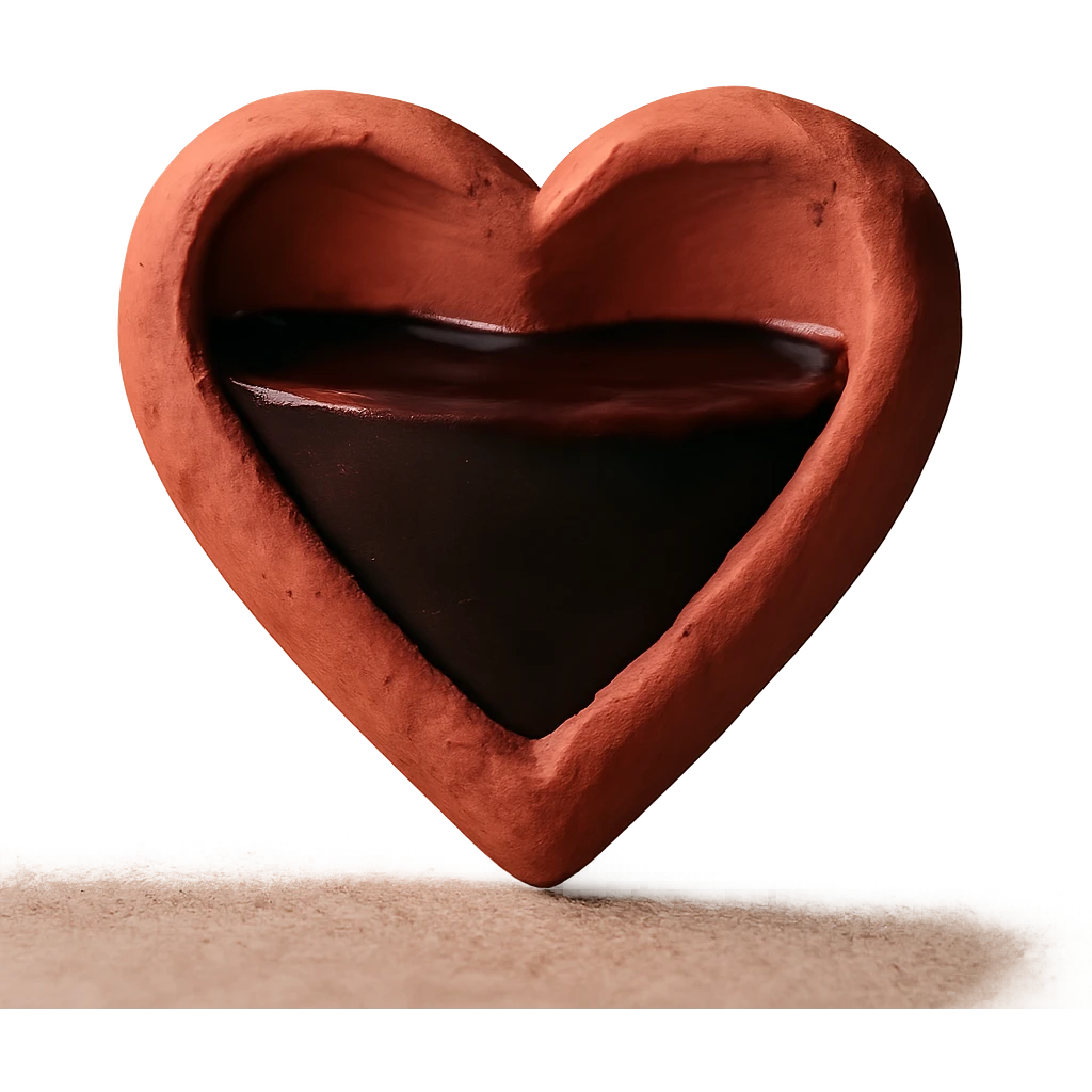 claymation style red wine heart emoji