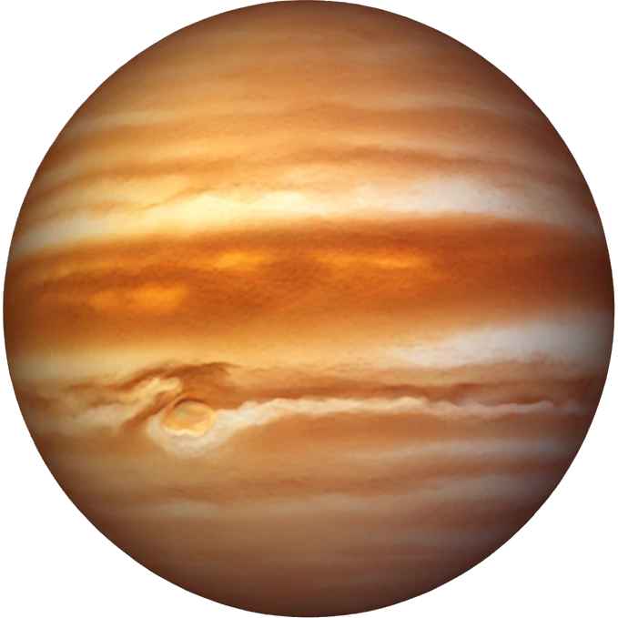 Orange planet that looks like Venus emoji