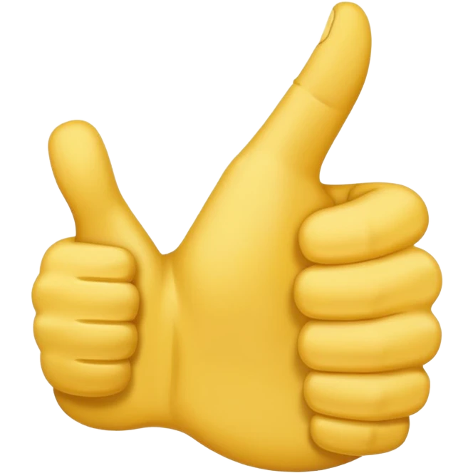 thumbs up hand, positive, yellow emoji