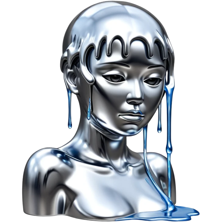 sorayama statue melting emoji
