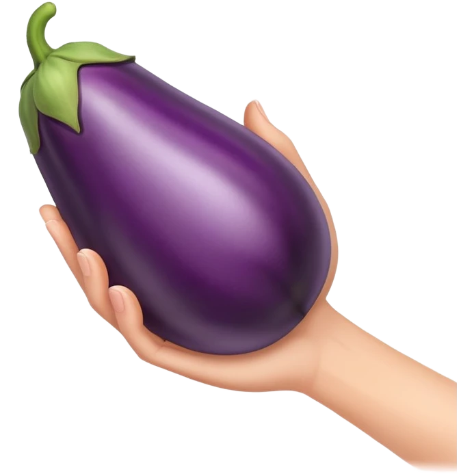 Egg plant hand emoji
