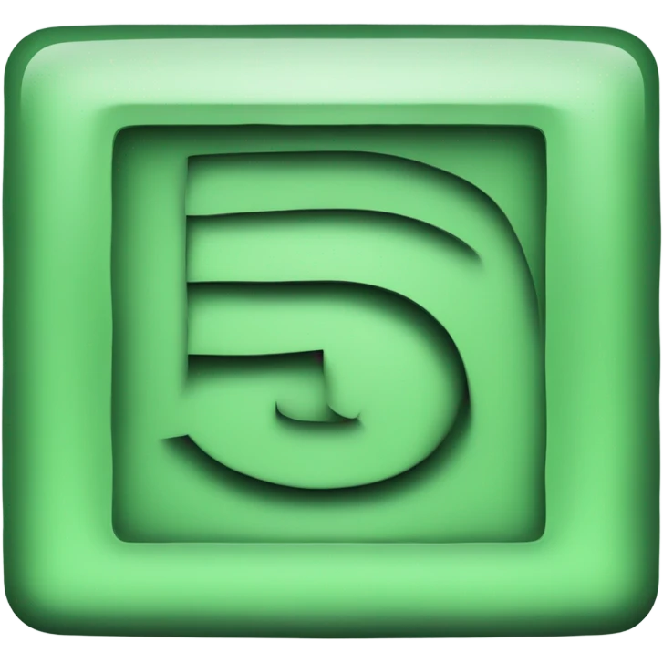 Green and black F emoji