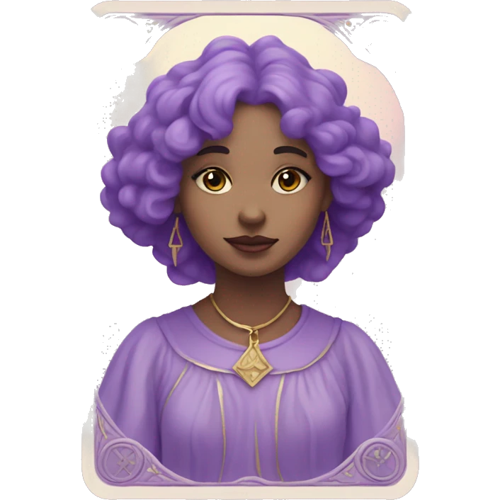 tarot card pastel color purple  emoji