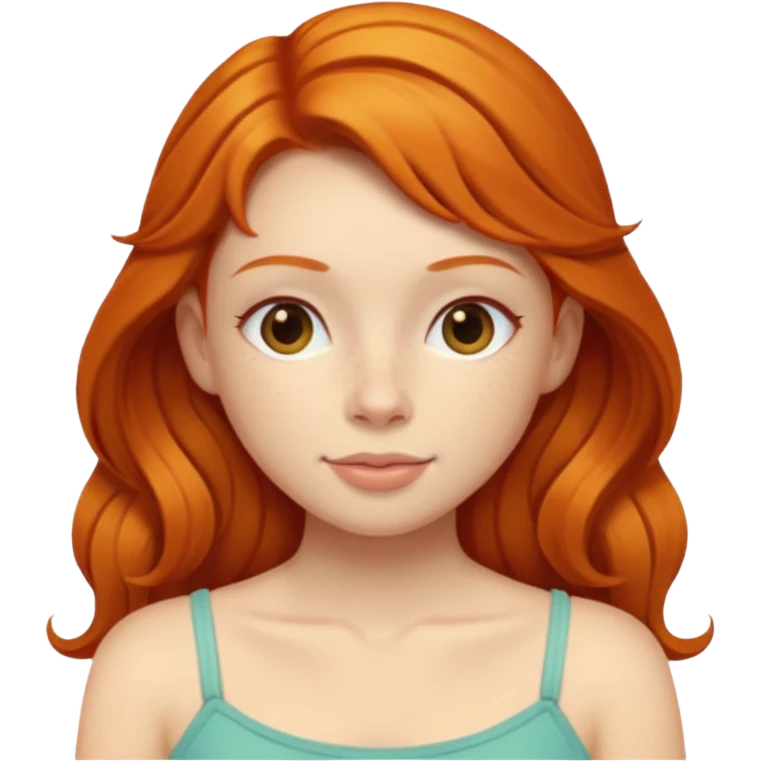 ginger girl relaxing emoji