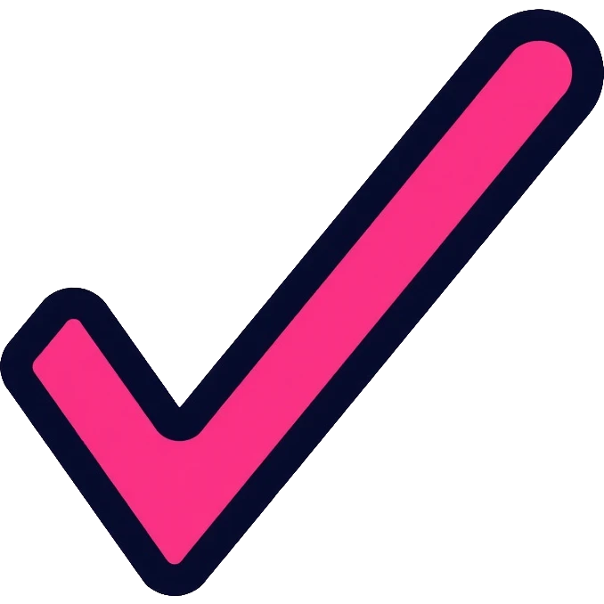 hot pink checkmark emoji