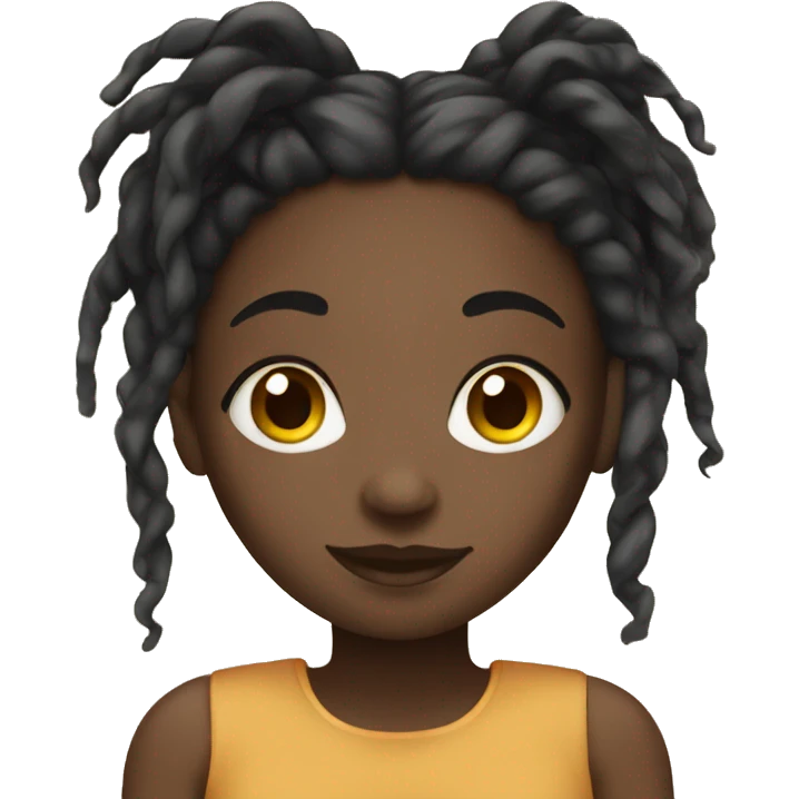 Black girl with locs emoji