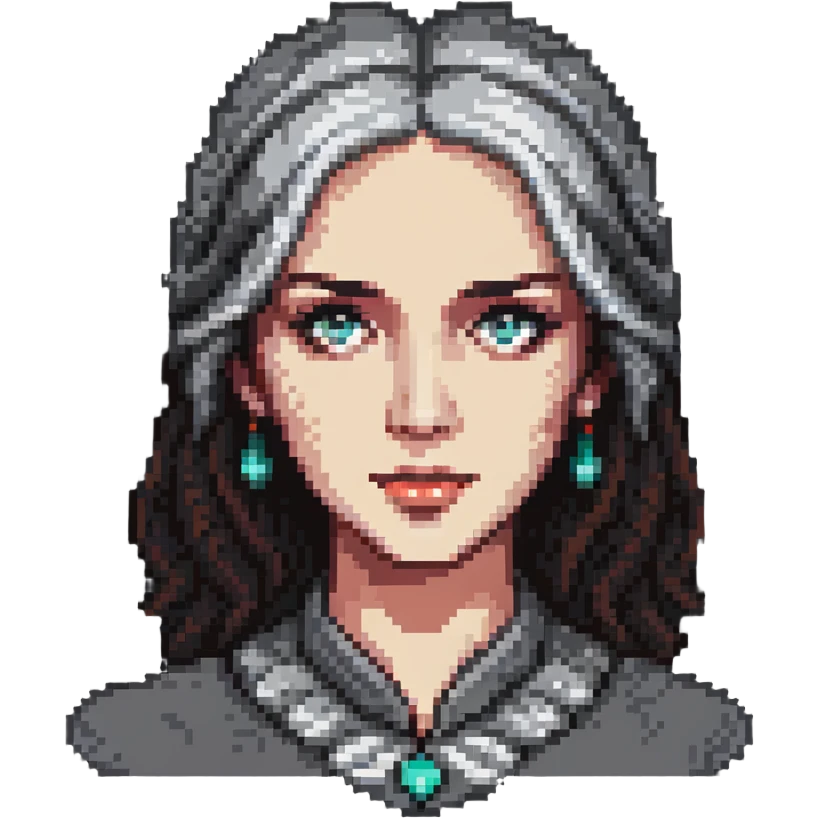 A woman character with detailed facial features emoji