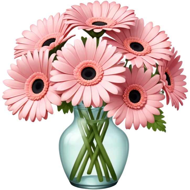 blush Pink gerbers bouquet vintage galmour emoji