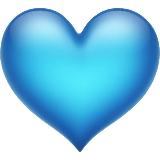Clear blue heart emoji