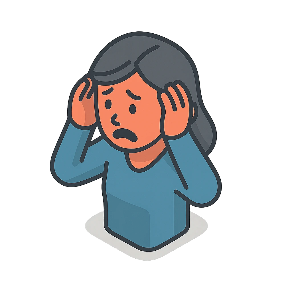 женщина волнуется и паникует emoji