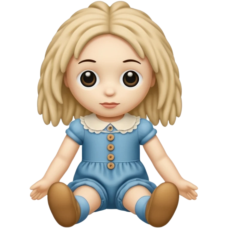 rag doll with button eyes emoji