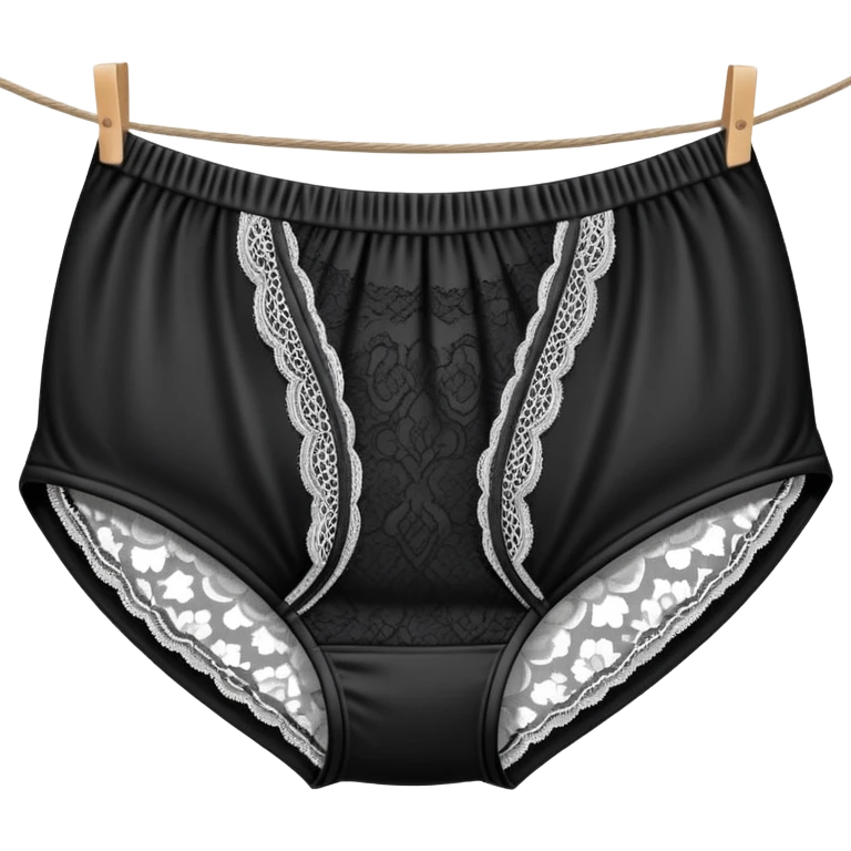 Black panties drying  emoji
