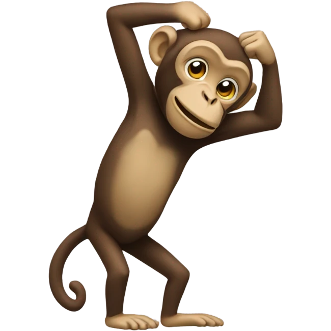 Monkey dabbing emoji