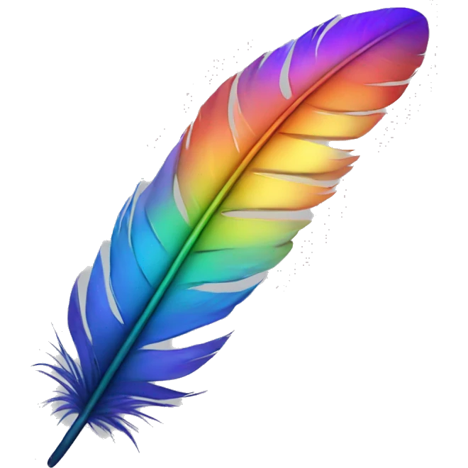 rainbow feather emoji