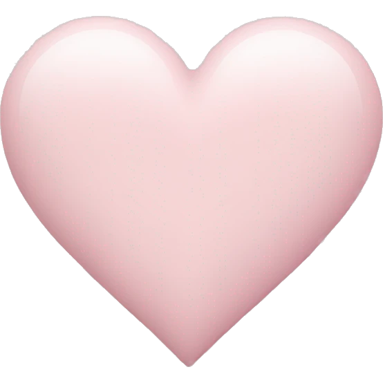 Light pink heart, powder pink shade emoji