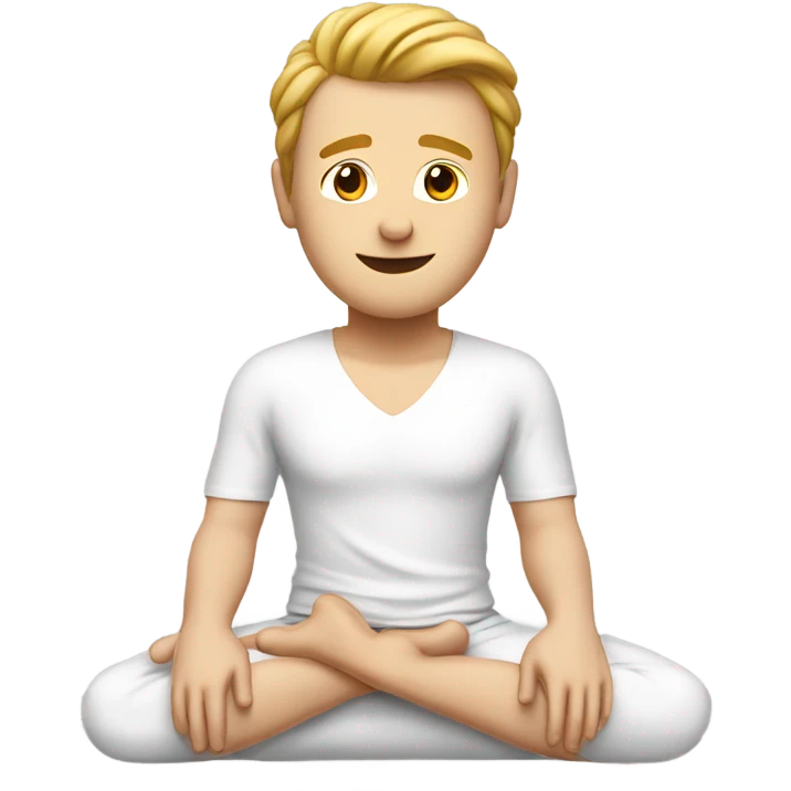 Back ned yoga male white emoji