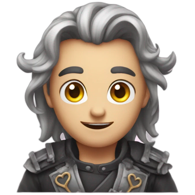 👹 cette emoji qui fait un coeur  emoji