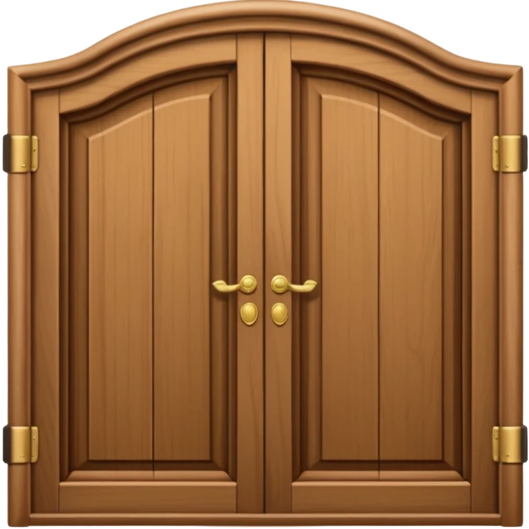 porta única de madeira arredondada no topo, sem rosto, elegante, sem lateral emoji