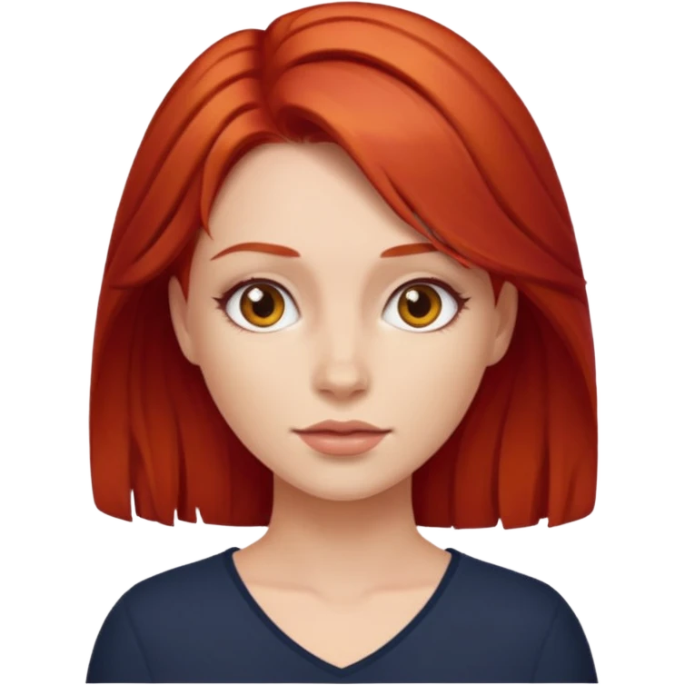 Woman with red hair emoji