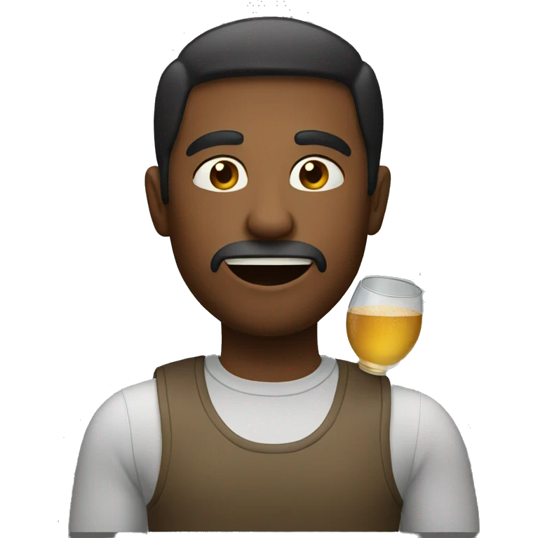 man is drinking emoji