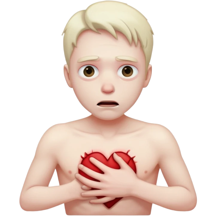 dramatic dying face clutching chest emoji