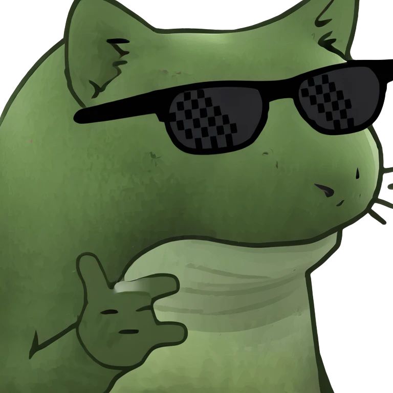 Cat with sunglasses emoji