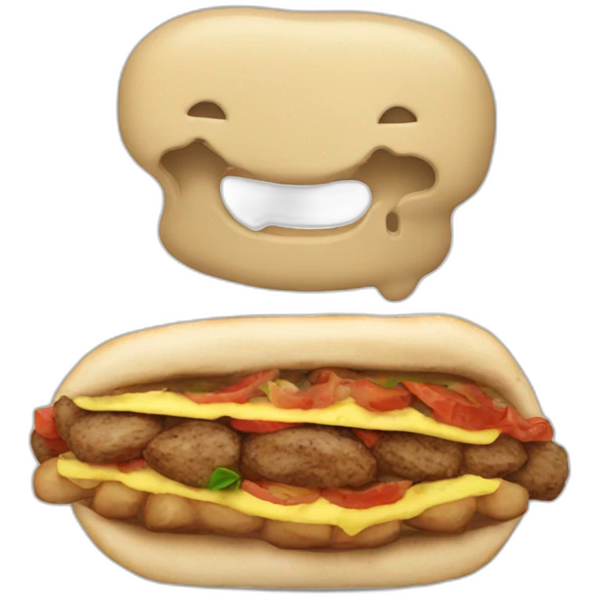 Chat qui mange un kebab emoji