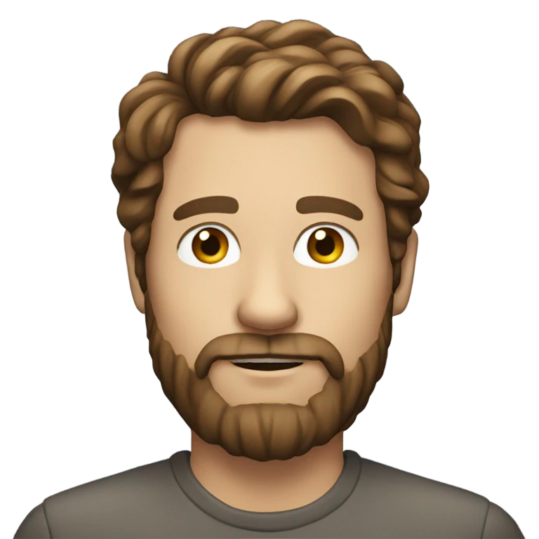 A 40 years old man with Brown hair and beard emoji
