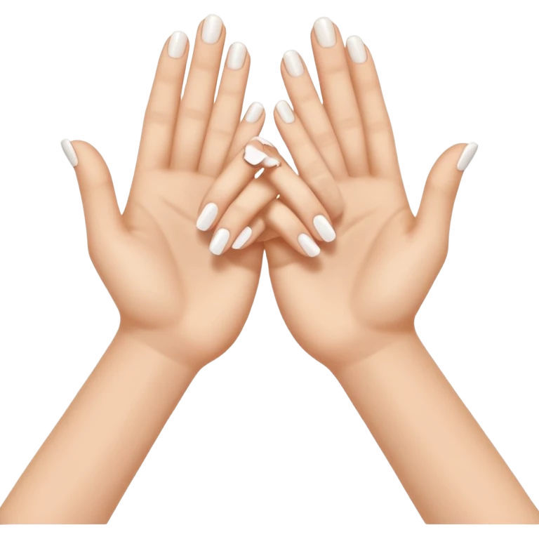 two white hands in a secret handshake emoji