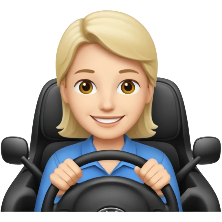 person driving a car emoji