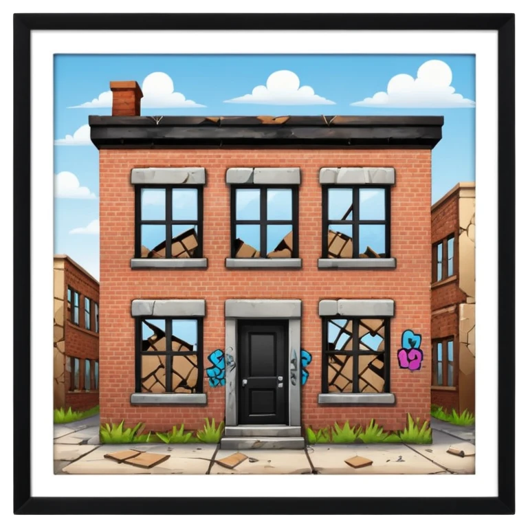 Abandoned building trap house emoji