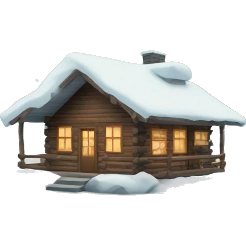 cabin in snow emoji