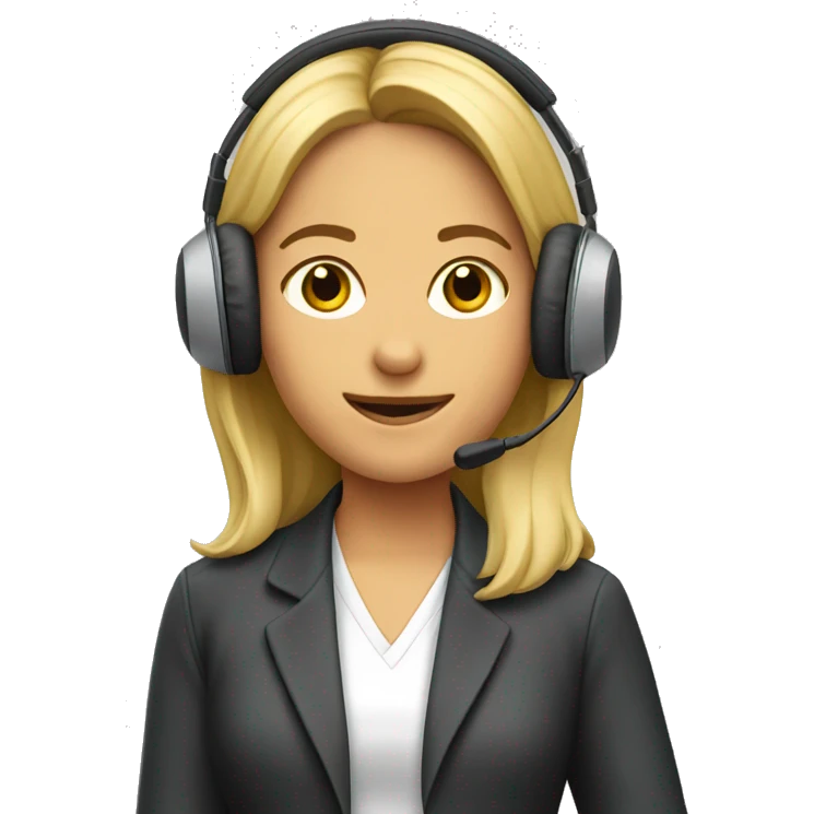 tv sportive girl reporter with headphone emoji