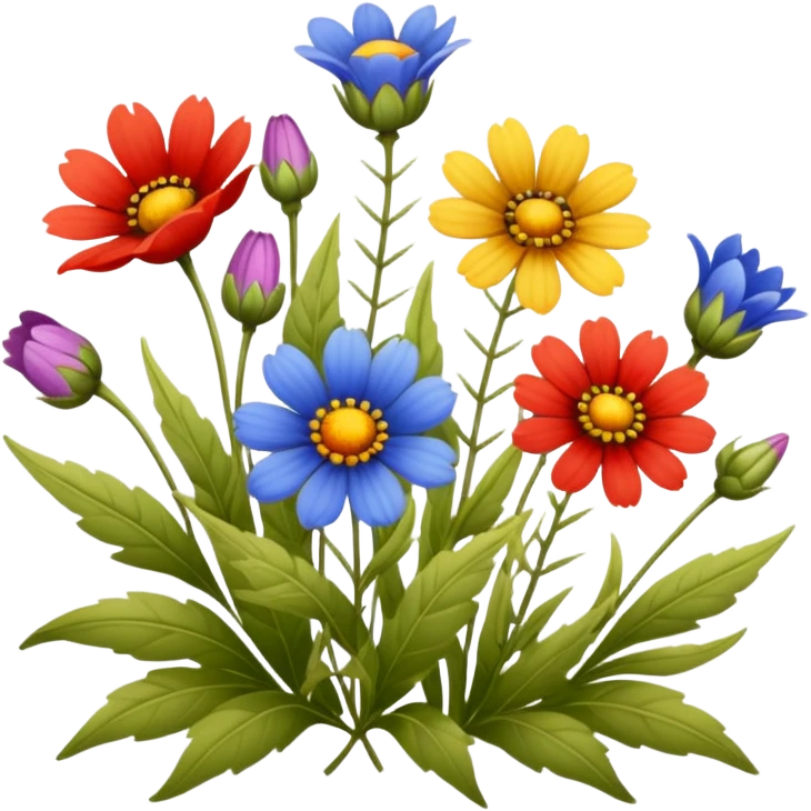 Vintage wildflowers  emoji